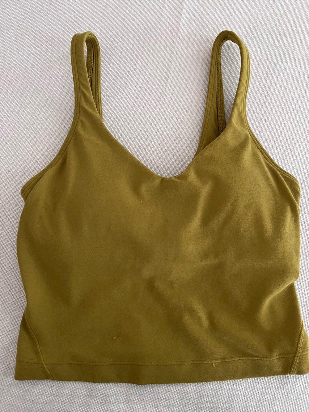 Lululemon Olive Green Cropped Tank Sizs 0